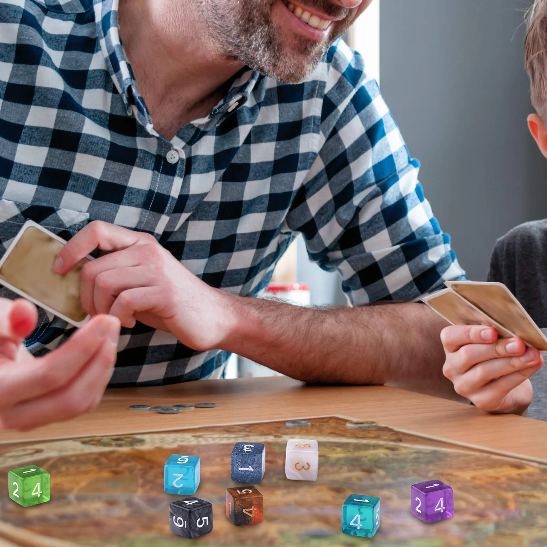 SIQUK 35 Piezas Dados Poliédricos 6 Caras para DND y Enseñanza de Matemáticas
