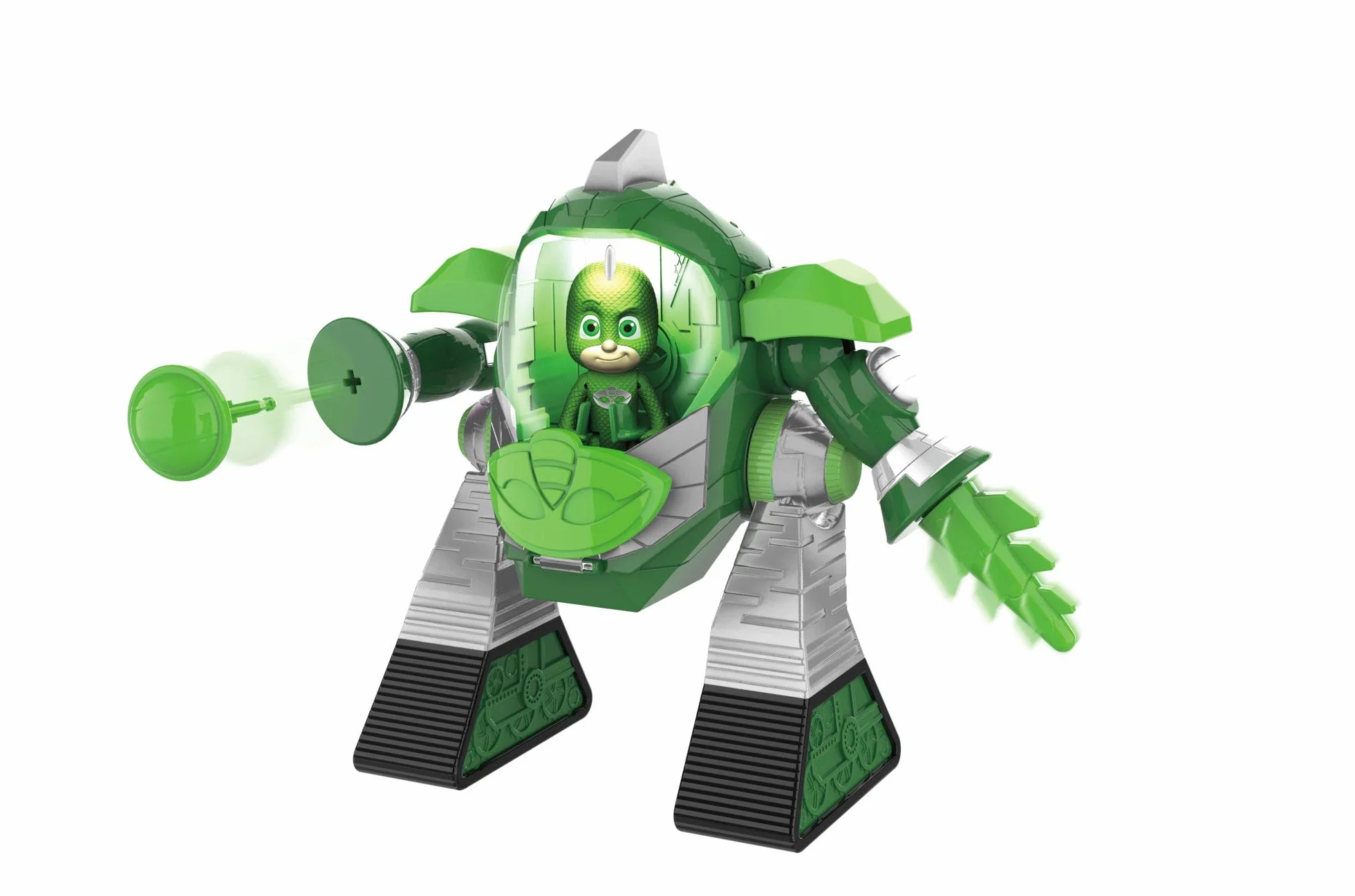 Simba PJ Masks Turbo Robot Gecko 23 cm con luz y cañón