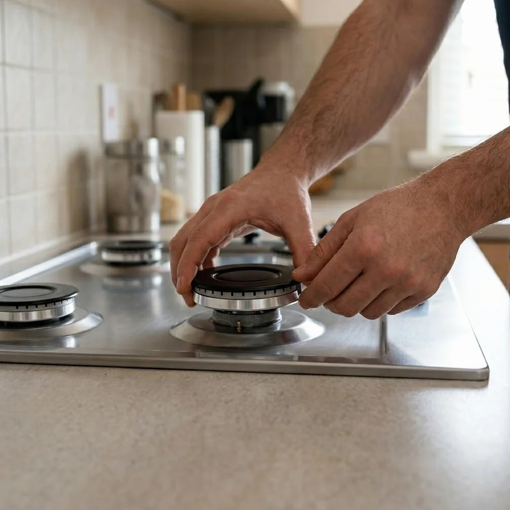 Recamania Conjunto 4 Quemadores Cocina de Gas Compatible con Teka, Balay, Fagor, Bosch, Ariston, Edesa 100 mm 75 mm 54 mm
