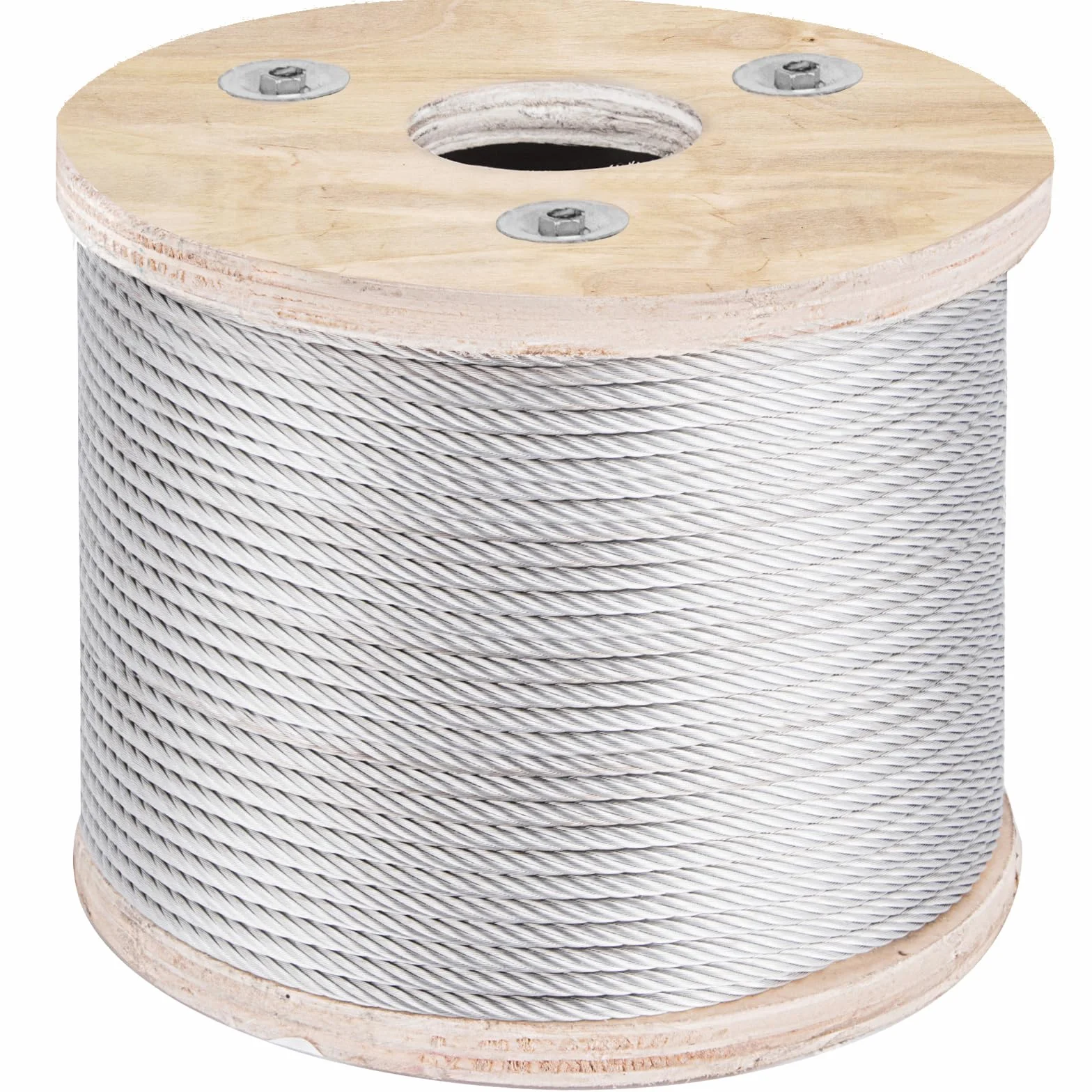 VEVOR Cuerda de alambre diámetro de 3/16" / 4,8 mm cable de acero inoxidable 304 longitud de 250 pies / 76 m cable 7x19 para bricolaje barandilla, tendedero, barandilla de escalera, valla de jardín