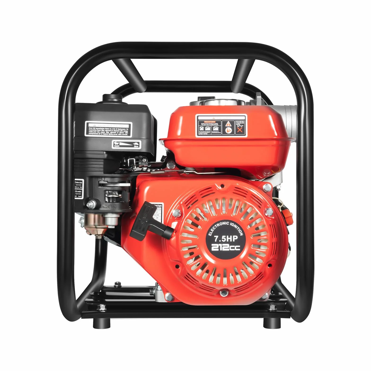 Bomba de Agua Térmica de 4 Tiempos Motobomba 7.5HP Bomba de Jardín a Gasolina 3600rpm Altura de Succión 8m, Para el Riego de Tierras Agrícolas, Jardín