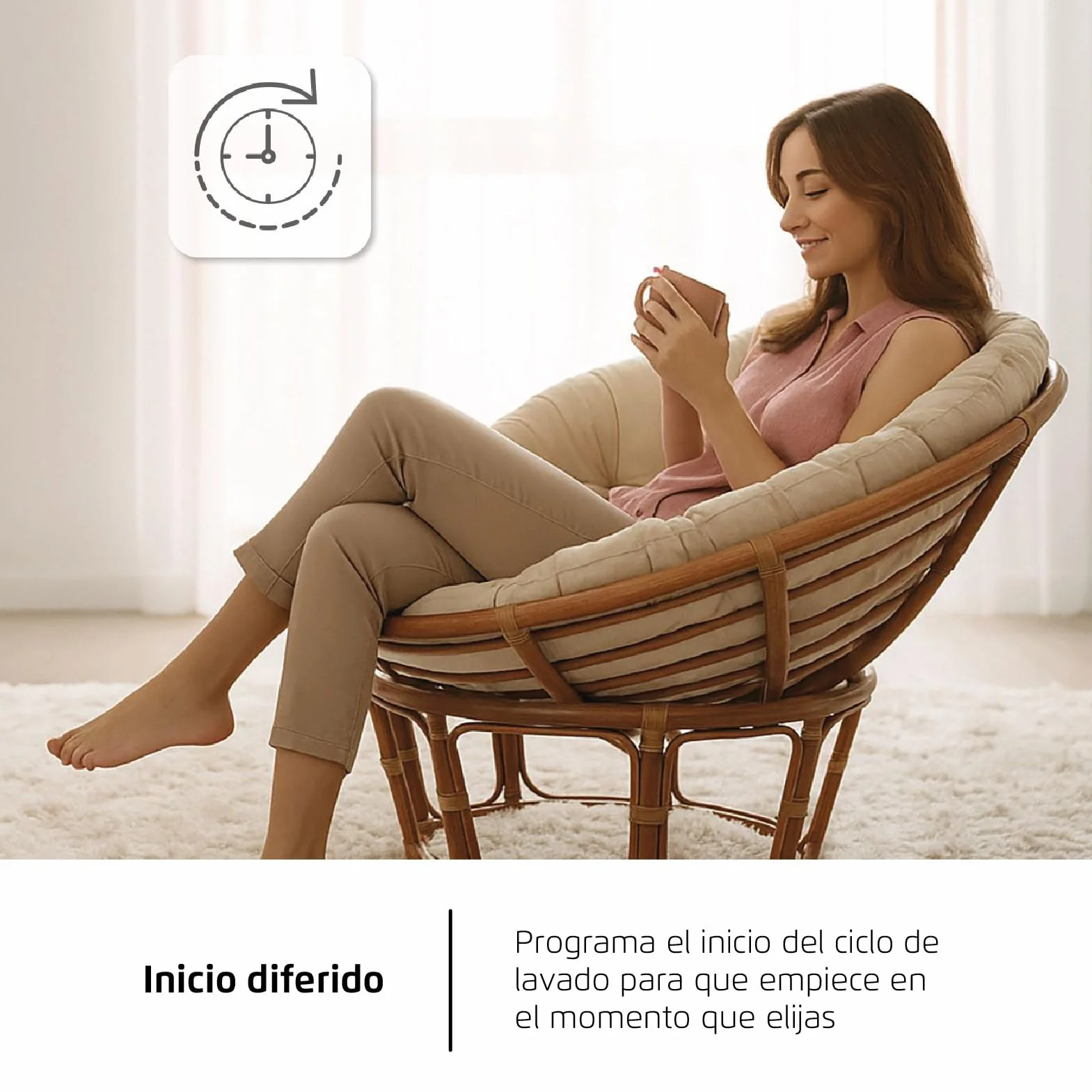 Corberó Lavadora Secadora Carga Frontal CLSH85VIN 8 kg 5 kg 1400 RPM Inverter Función Vapor Blanco