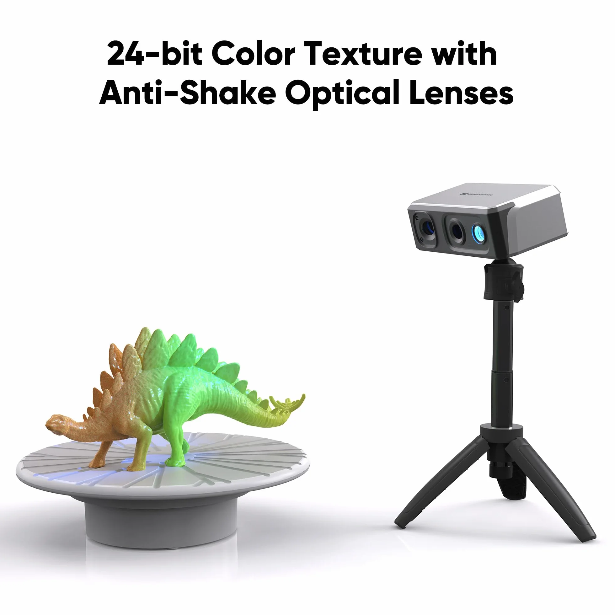 Escáner 3D 3DMakerpro Seal, escáner 3D portátil con precisión de 0,01 mm, cámara a color de 24 bits, lentes ópticas antivibración, escáner 3D de velocidad de escaneo de 10 FPS - Kit Premium