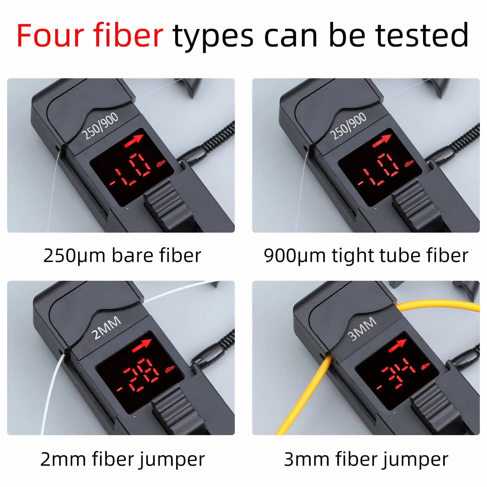Herramientas de prueba de fibra, identificador óptico de fibra 800-1700 nm, probador de cable de fibra óptica en vivo, detector de rastreo