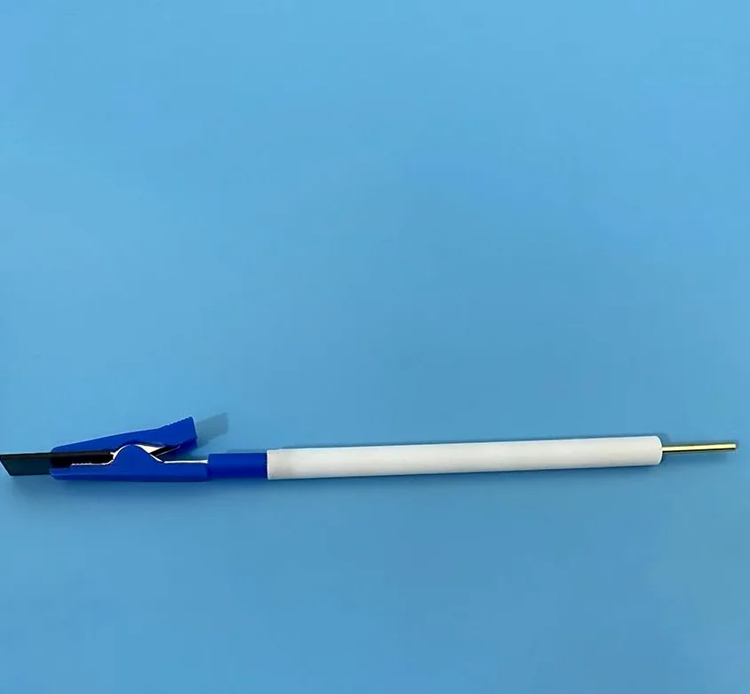 Abrazadera de electrodo con pinza de cocodrilo for experimentos electroquímicos | Abrazadera que no daña con excelente conductividad(10mm Gap width 8x80mm)