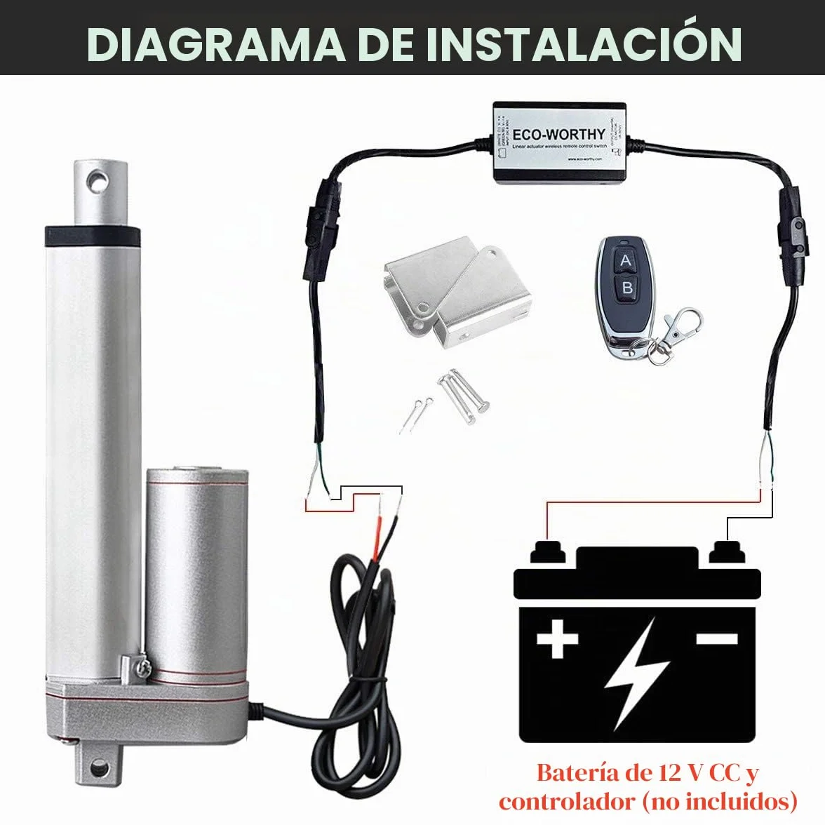 DCHOUSE Actuador lineal 1000N 50mm 12V CC para puertas electrónicas médicas