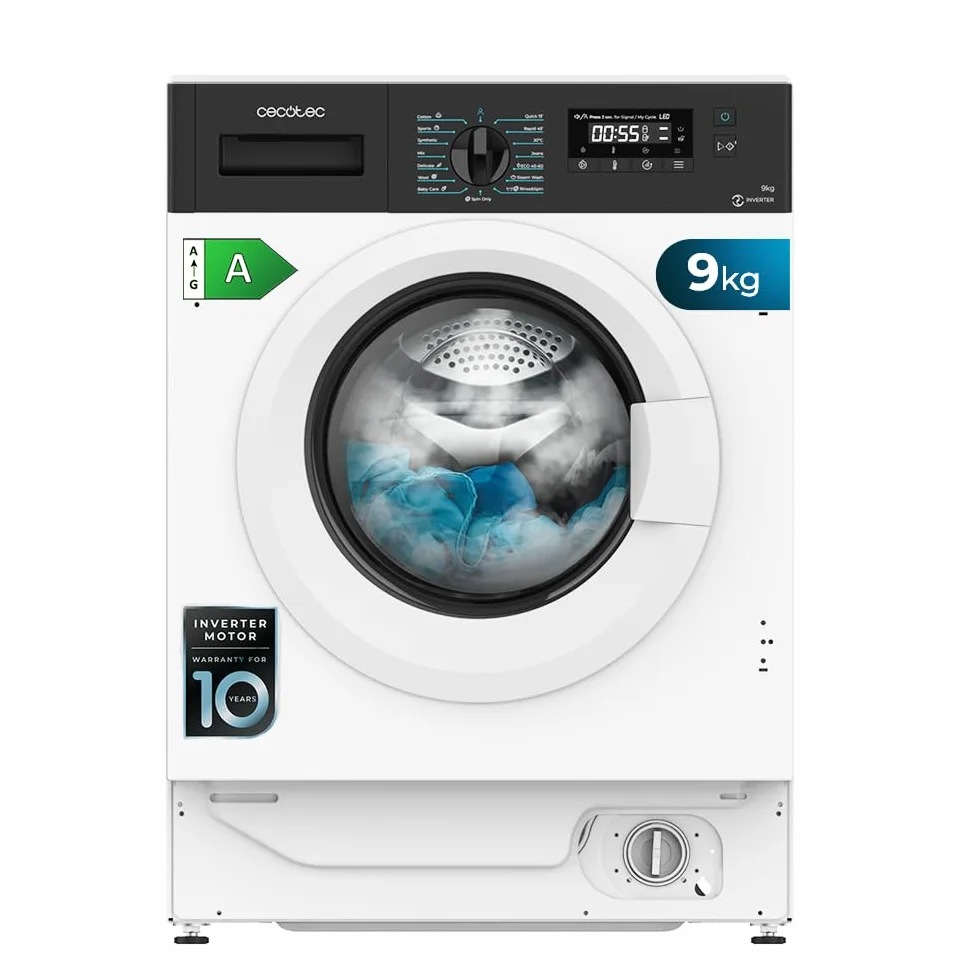 Cecotec Lavadora Integrable Bolero DressCode 940 BI 9kg 1400RPM Inverter A+++