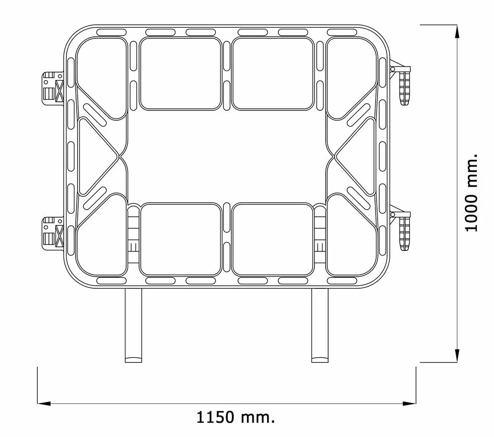 PAL | Valla de Obra Peatonal de Plástico 1 metro Roja | Diseño Innovador y Sin Mantenimiento | Fácil Transporte y Almacenamiento | Ideal para Seguridad y Publicidad, Rojo (1- Valla)