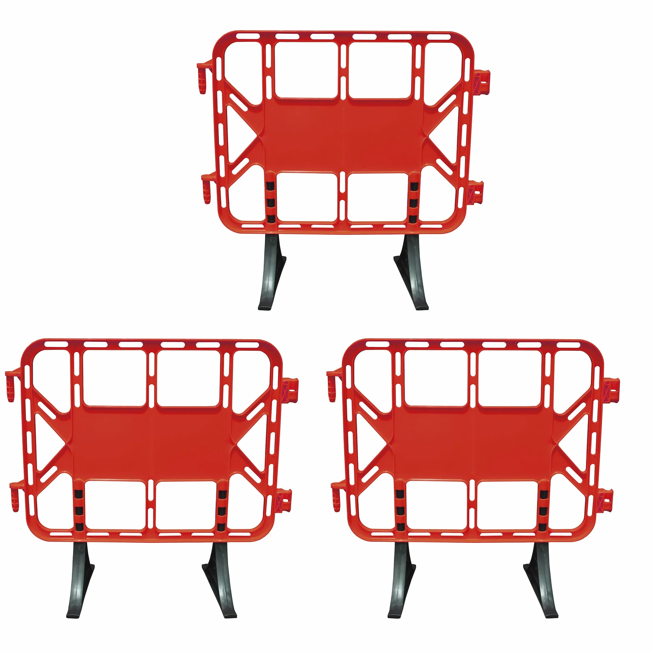 PAL | Valla de Obra Peatonal de Plástico 1 metro Roja | Diseño Innovador y Sin Mantenimiento | Fácil Transporte y Almacenamiento | Ideal para Seguridad y Publicidad, Rojo (1- Valla)