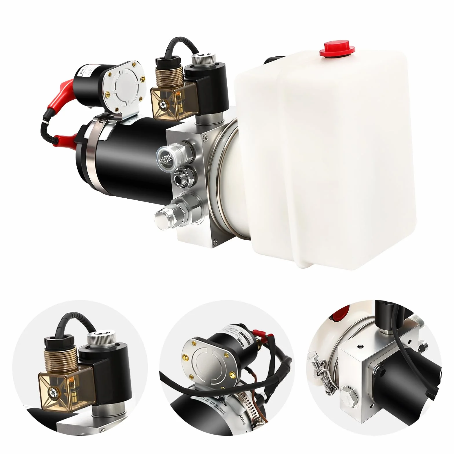 Bomba hidráulica de 12 V, bomba hidráulica, bomba hidráulica para remolque, bomba hidráulica de 230 V, prensas hidráulicas con indicador de voltaje y conexiones