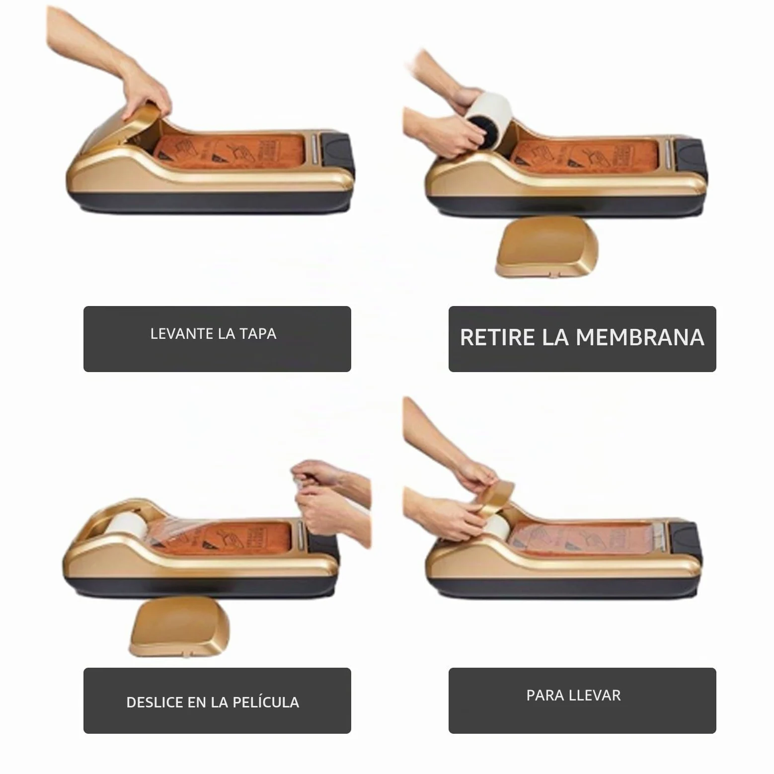 MáQuina AutomáTica Dispensadora de Cubre Calzado Desechable con PelíCula para Calzado, Incluye 3 Rollos de PelíCula y Es PortáTil