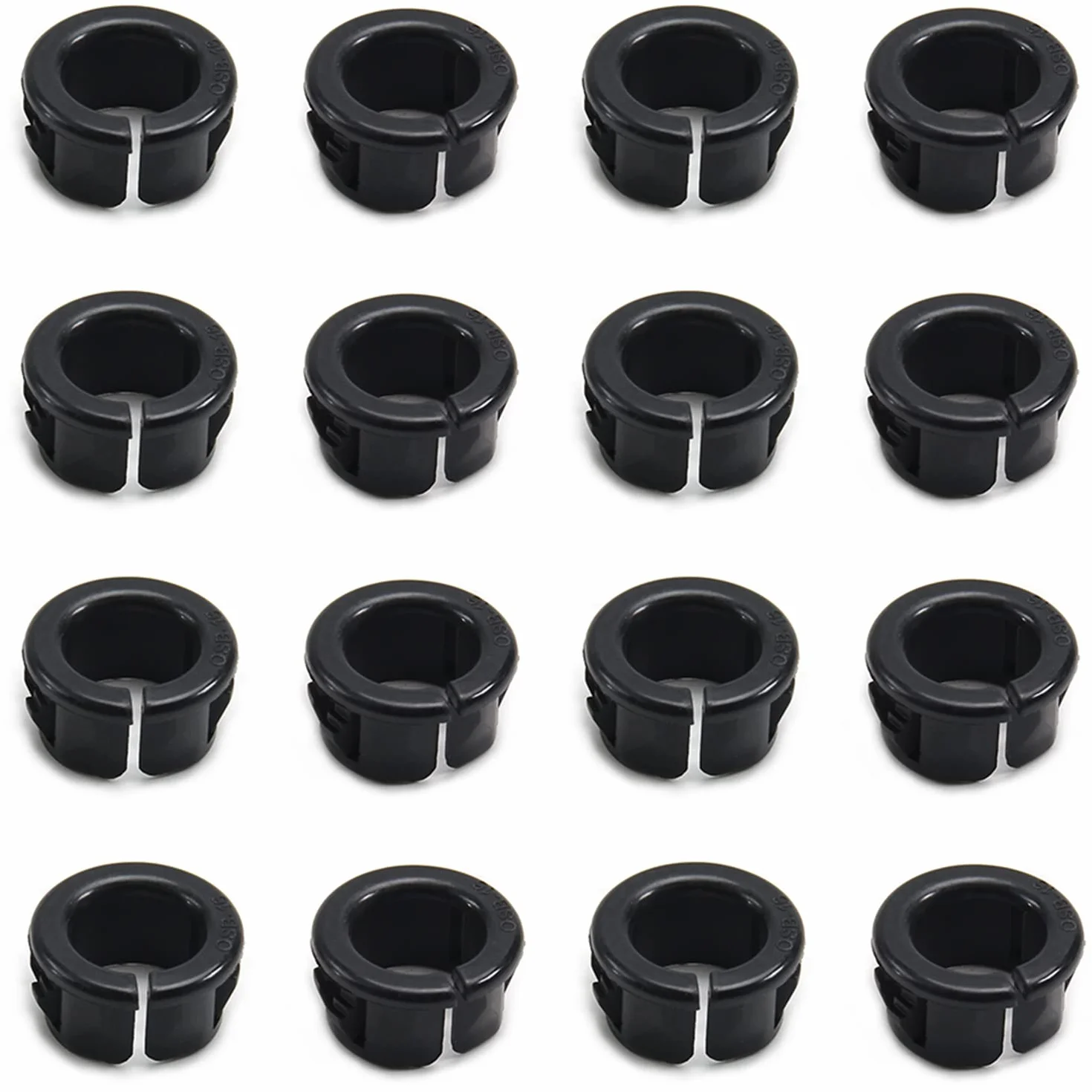 Heyiarbeit OSB-16 16mm Nylon Cable Snap Bushing 25pcs Black