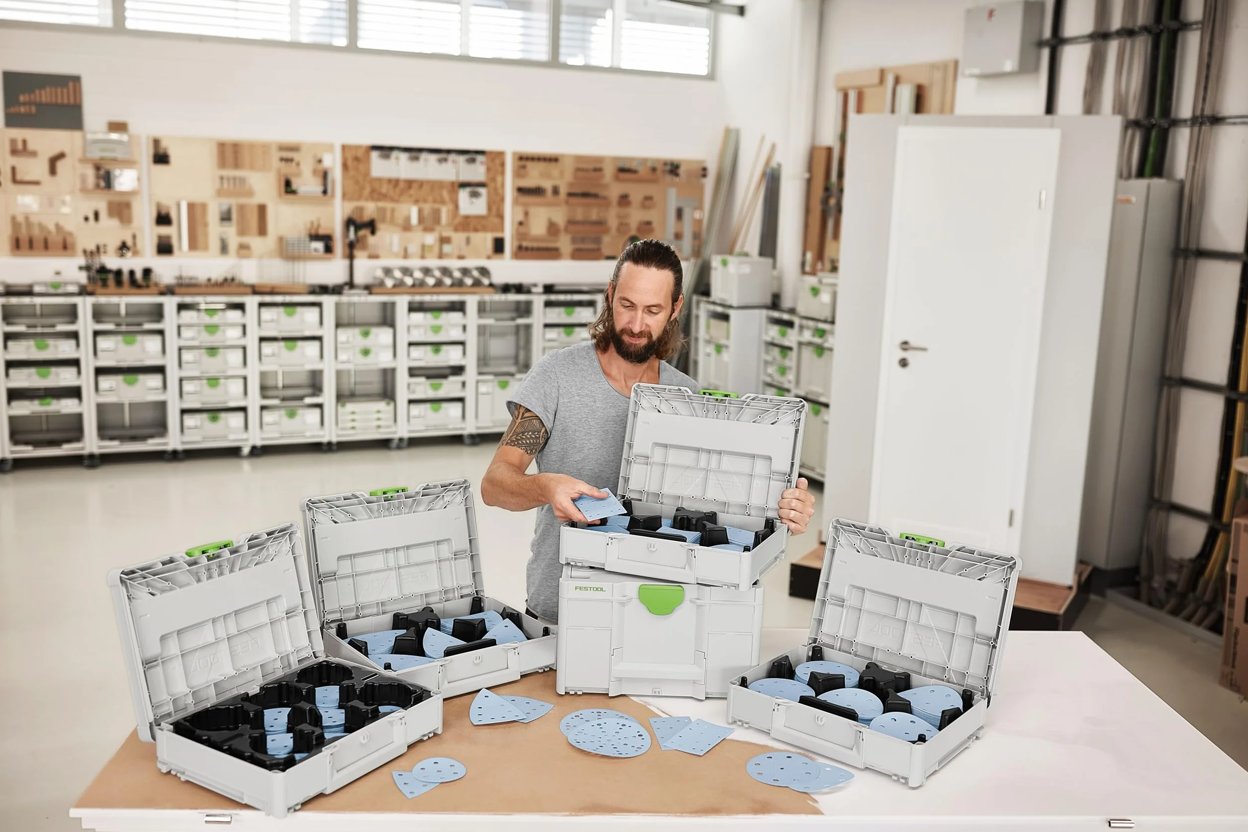 Festool Systainer³ para abrasivos SYS-STF D90/V93 GR-Set