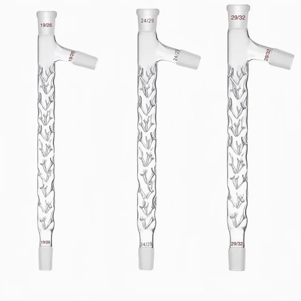 Columna de 100-600 mm, junta 19/24/29 * 3, tubo de destilación con tapón de ramificación, tubo de fraccionamiento espinoso(300mm24X24X24mm)