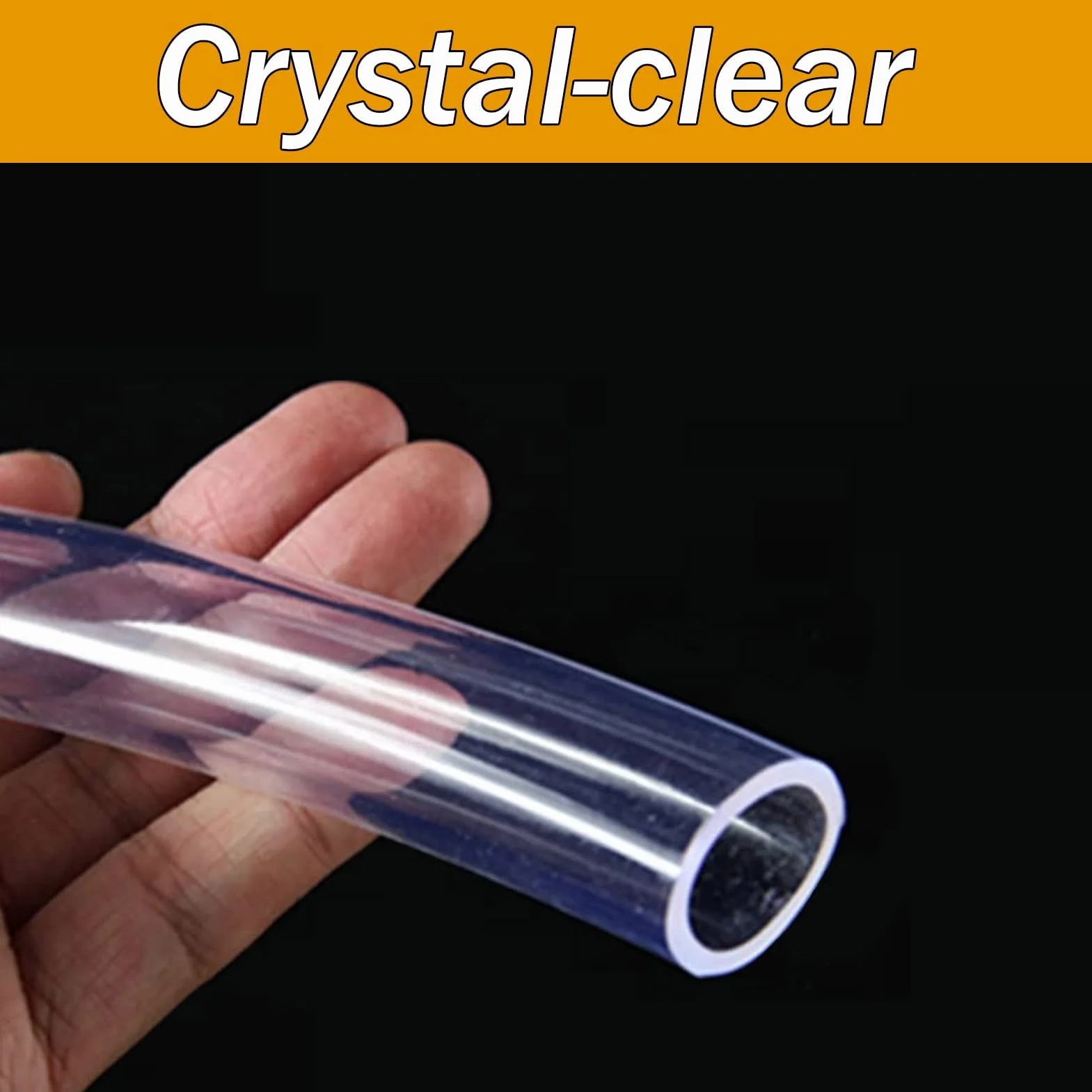 TOP-VIGOR Tubo de silicona transparente 6mm interior 8mm exterior 5m longitud grado alimenticio