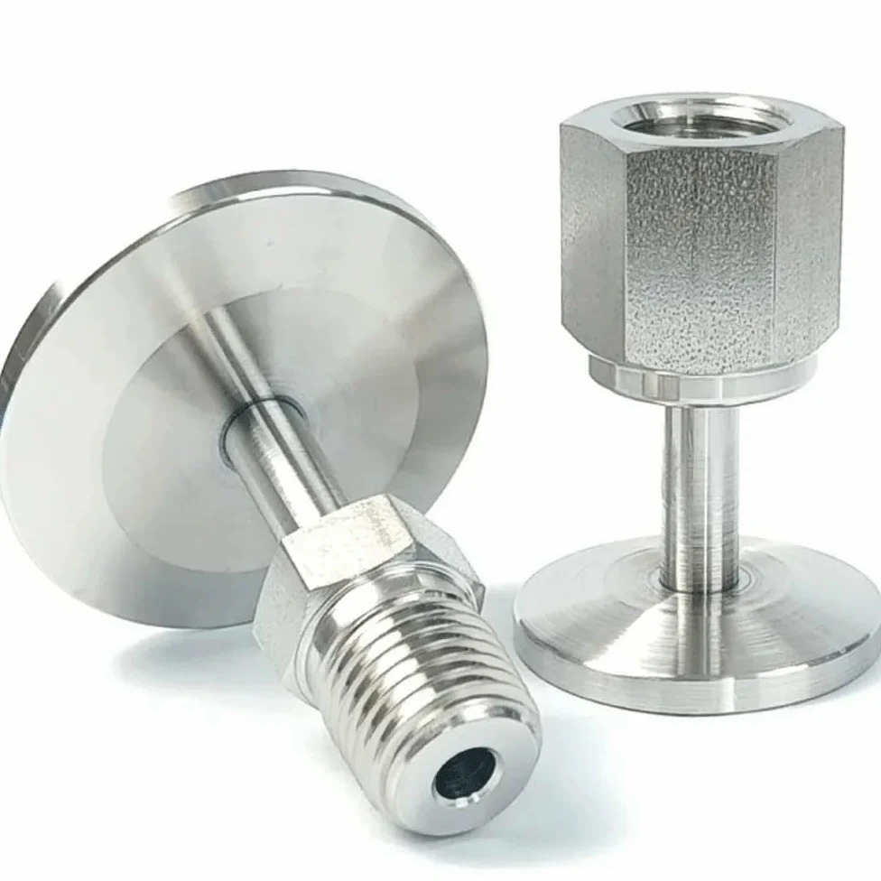 Conector de tubería de acero inoxidable SUS316L, 1 pieza, KF/NW 40 a 1/4" NPT hembra