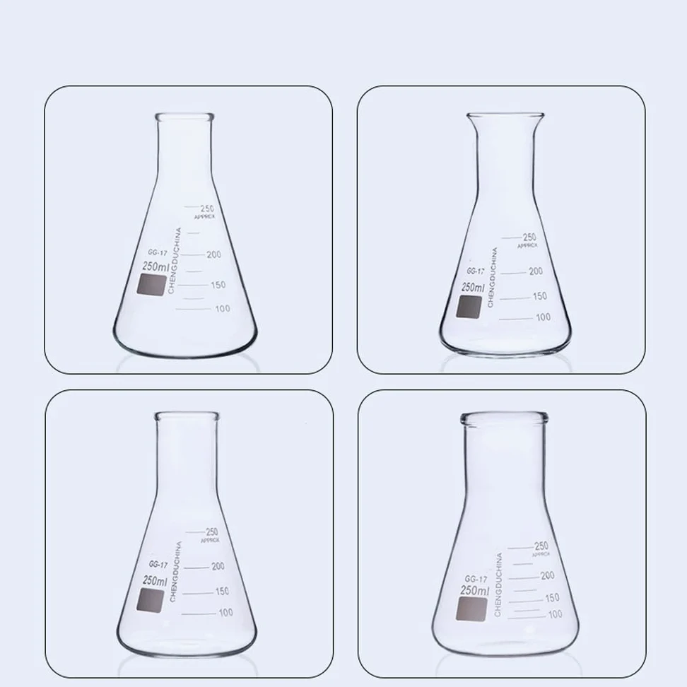 Campana de vidrio graduada GG-17, 50 100 250 500 1000ml, botella de boca ancha, cristalería de laboratorio, experiencia química(2000ml 2PCS)