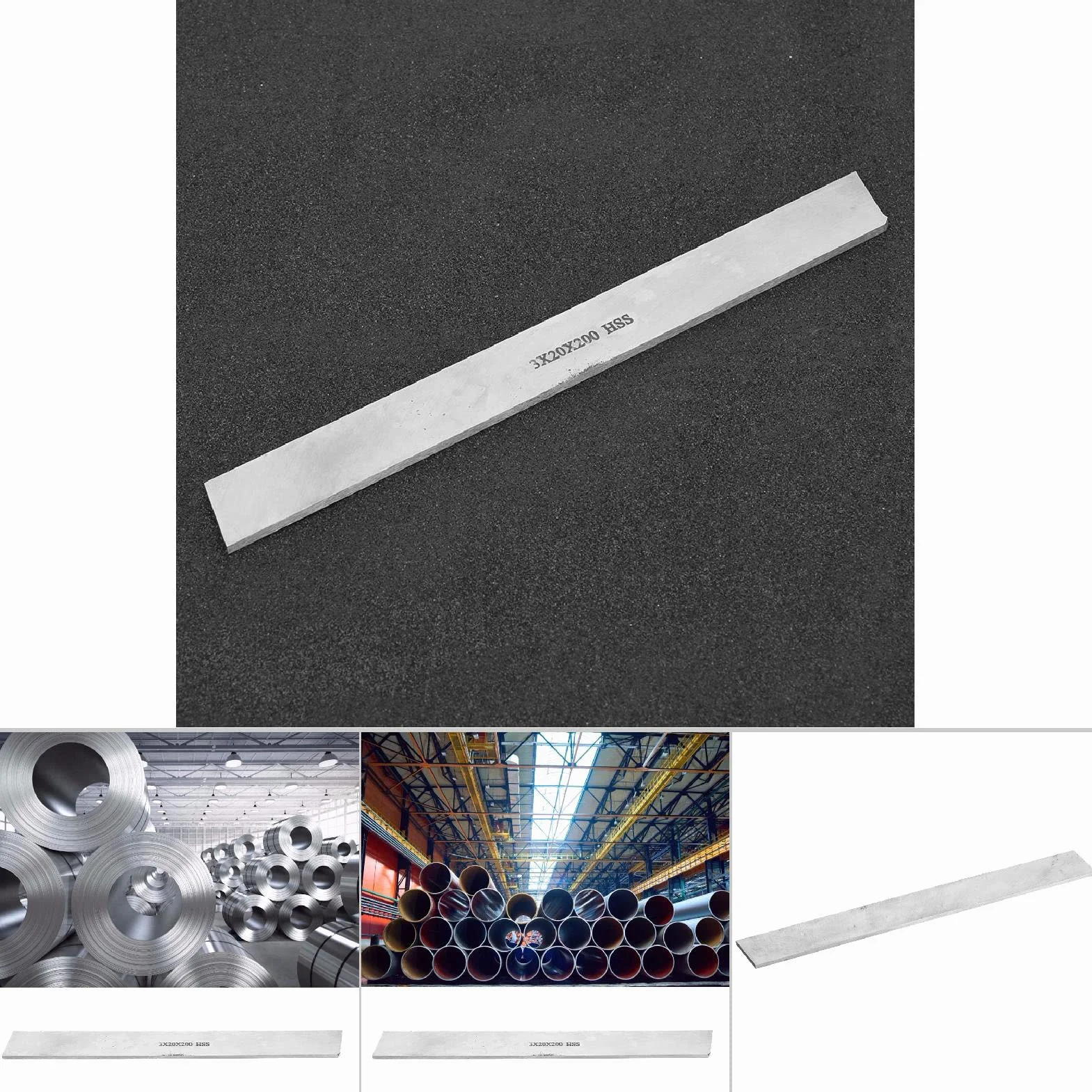 Herramienta de Torneado Acero Alta Velocidad Cuchillo Talla Barra Acero Blanca Cuadrada 20MM (3x20x200mm)