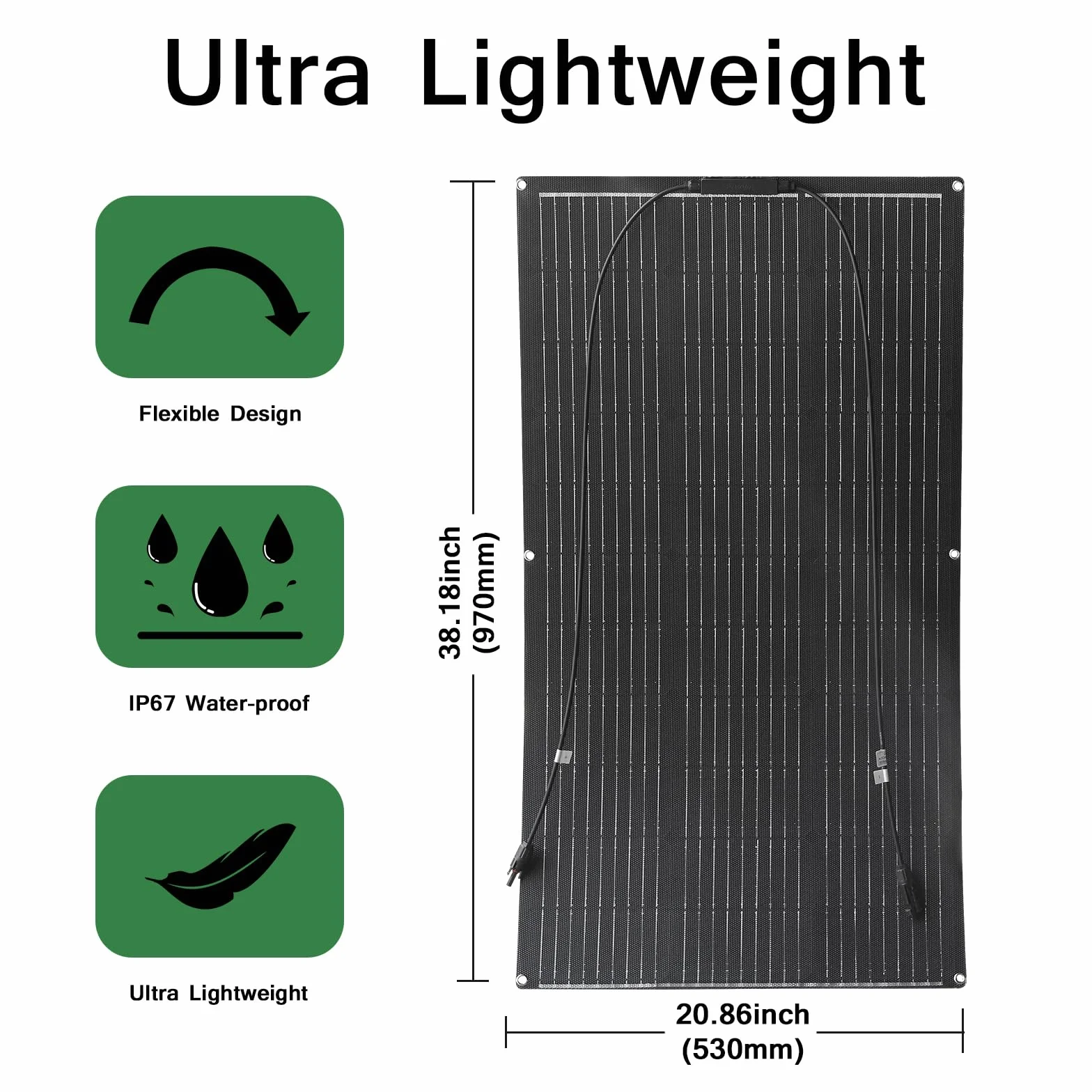 Panel Solar Flexible 100W 12V Monocristalino ETFE para Barcos y Caravanas