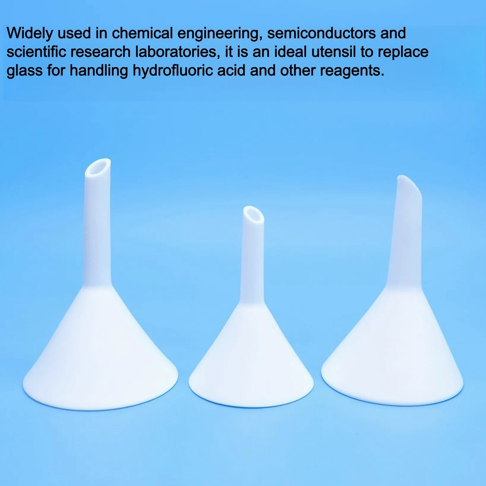 Embudo de PTFE, herramienta de filtración de laboratorio cónica de 32-160 mm(D130mm)