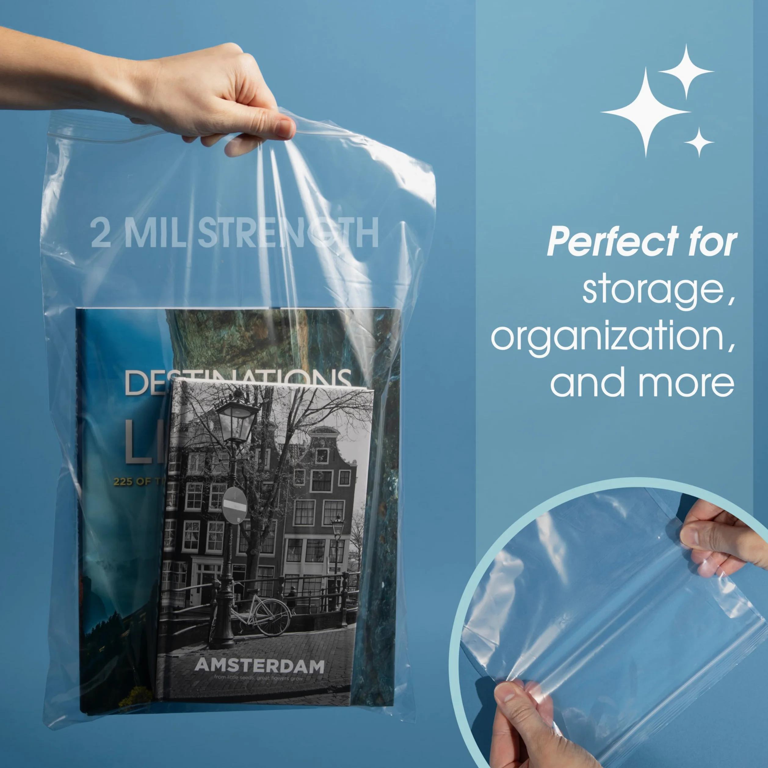 SPARTAN INDUSTRIAL Bolsas de polietileno transparentes con cierre resellable de 2 mil (5" x 7", 1000 unidades)