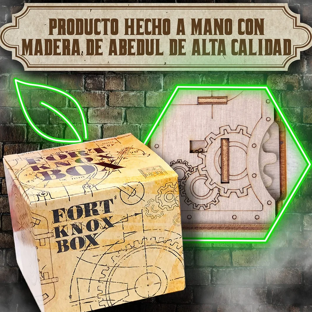 ESC WELT Fort Knox Caja Rompecabezas de Madera con Compartimentos Ocultos