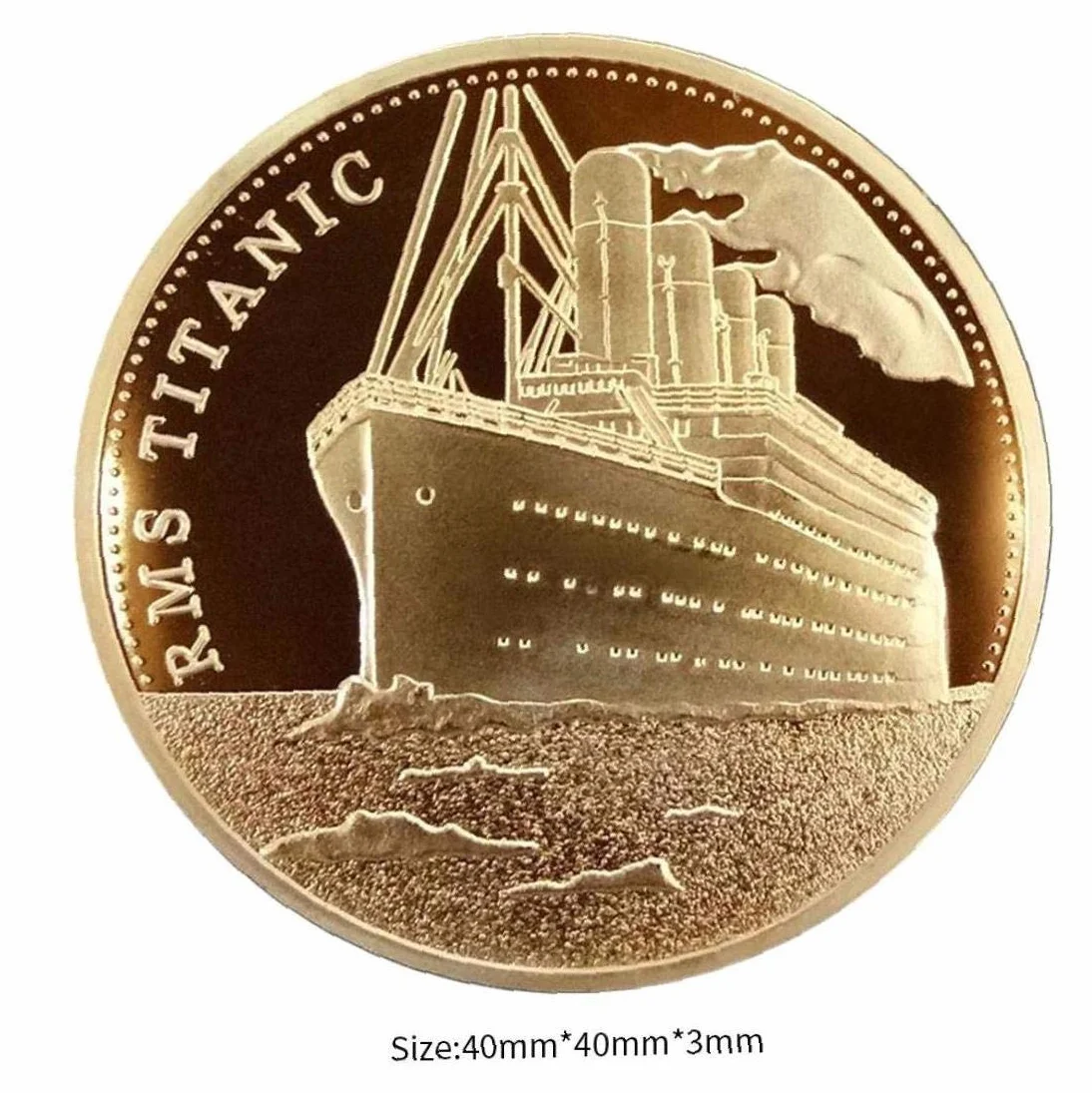 Moneda Conmemorativa Titanic Bitcoin BTC Artes Regalos Decoración Hogar