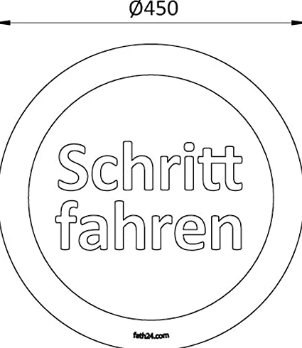Cartel de suelo con texto "Step fahren" | VPA 1 pieza