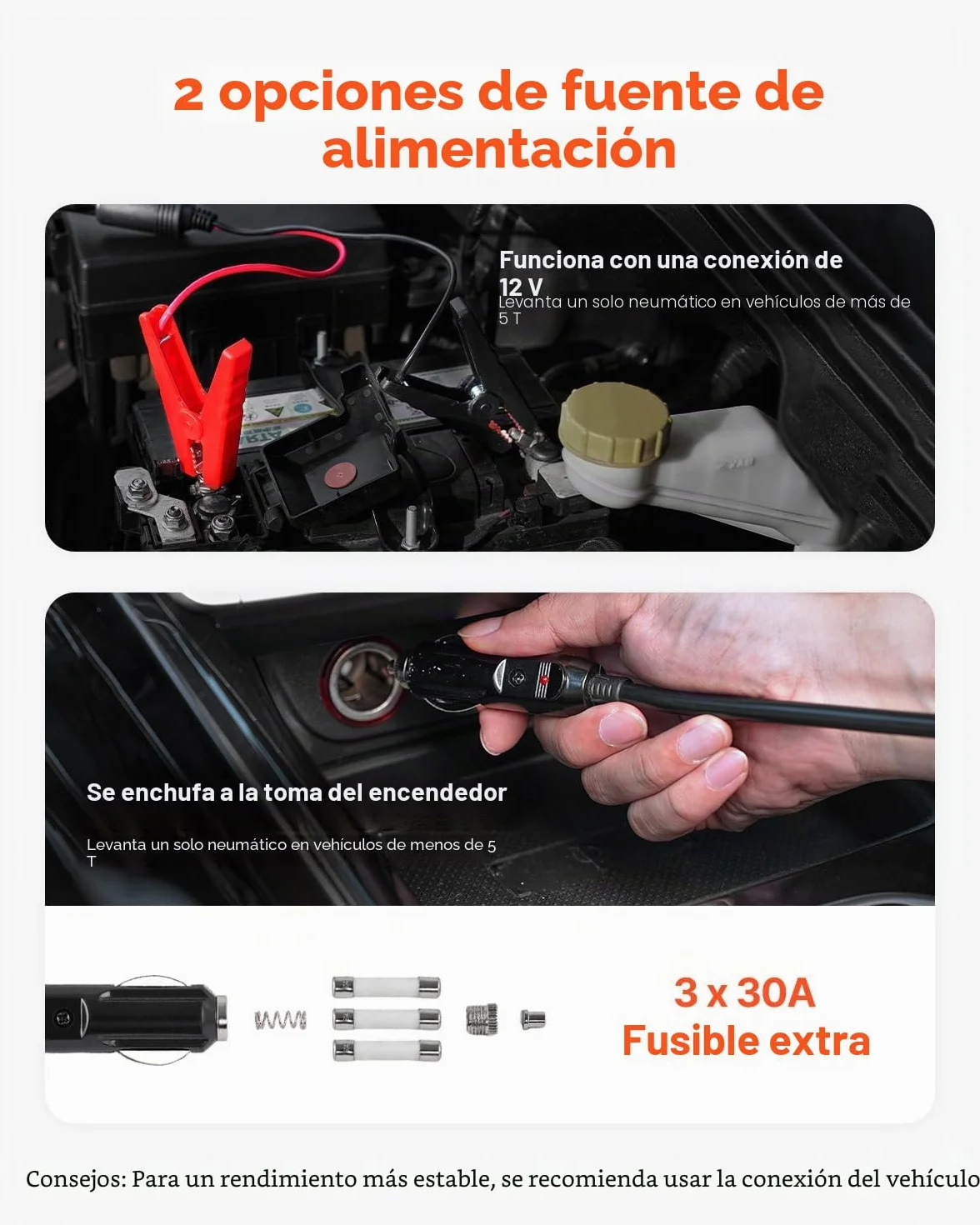 VEVOR Gato Eléctrico para Automóvil, 15 Toneladas, Gato de Tijera Eléctrico Ajustable con Gran Capacidad de Carga, Doble Potencia de 12 V con Luz LED, para Sedán, SUV, Camión, 410 x 130 x 205 mm