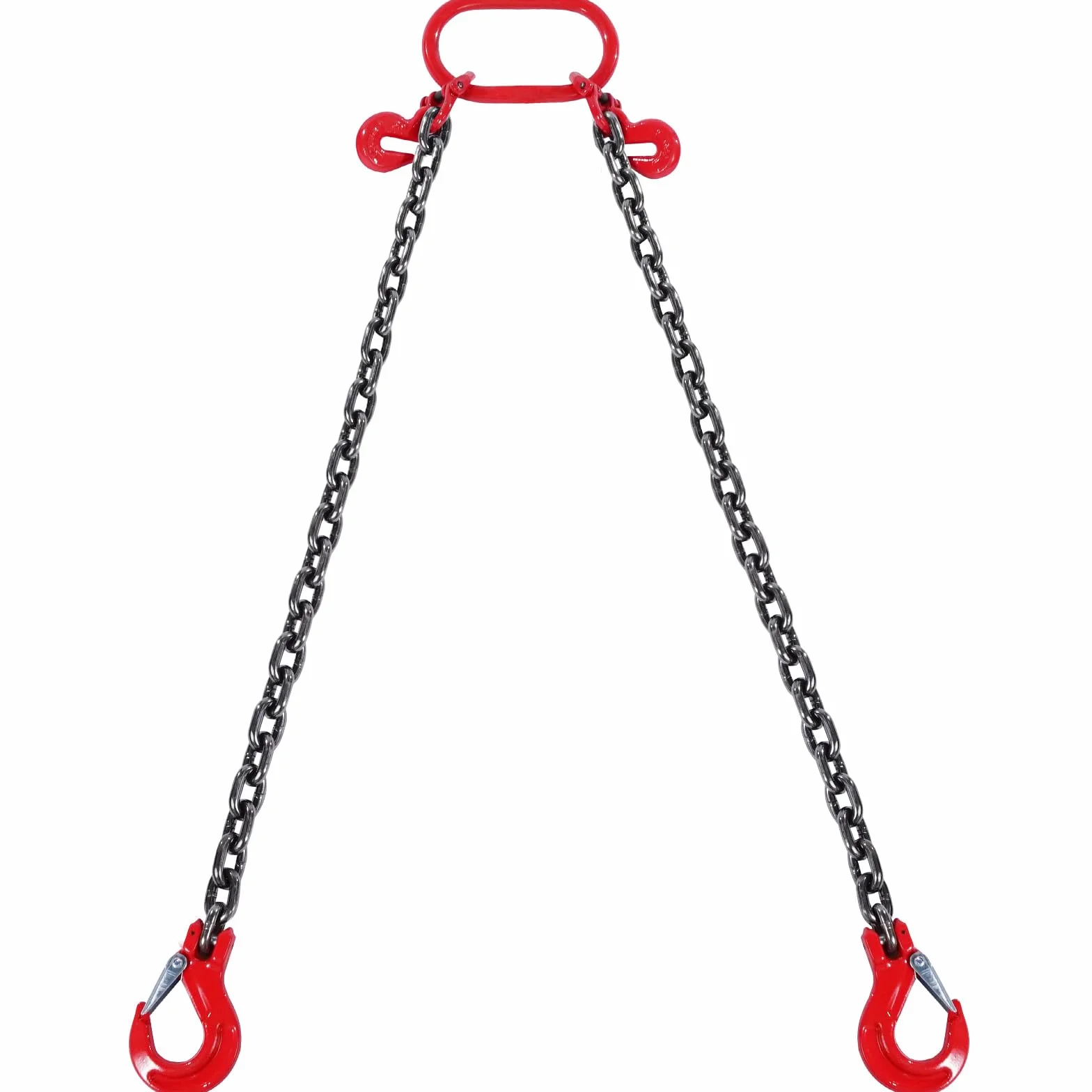 VEVOR Eslinga de Cadena de Elevación 2 Cadenas 8mm x 180cm 2993 kg G80