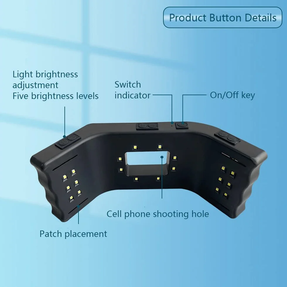 Lámpara LED Dental Intraoral 20 Leds 5W Alto Brillo Fotografía Oral Herramientas de Relleno