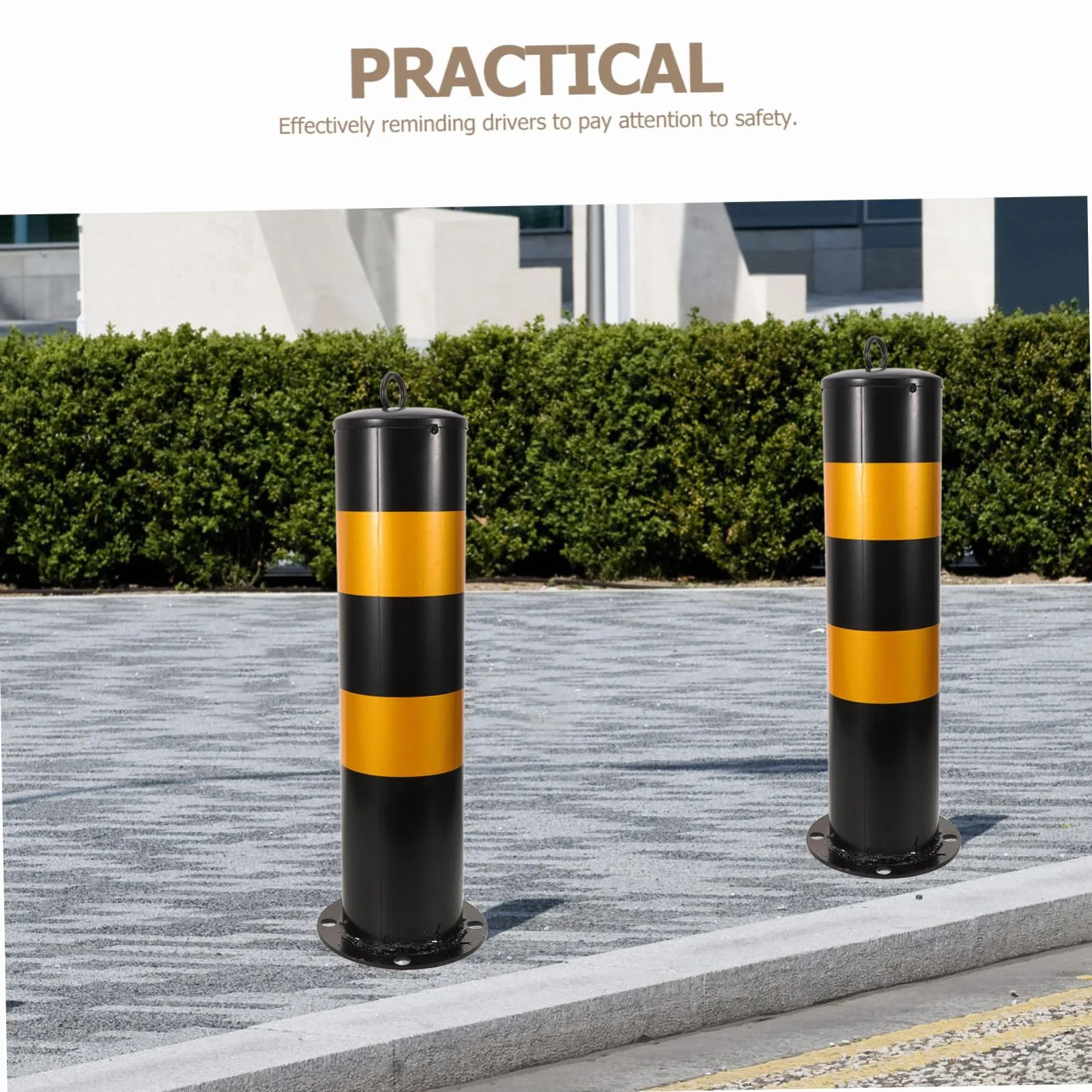 PRETYZOOM Columna de Advertencia Inoxidable Alta Poste de Seguridad para Aparcamiento