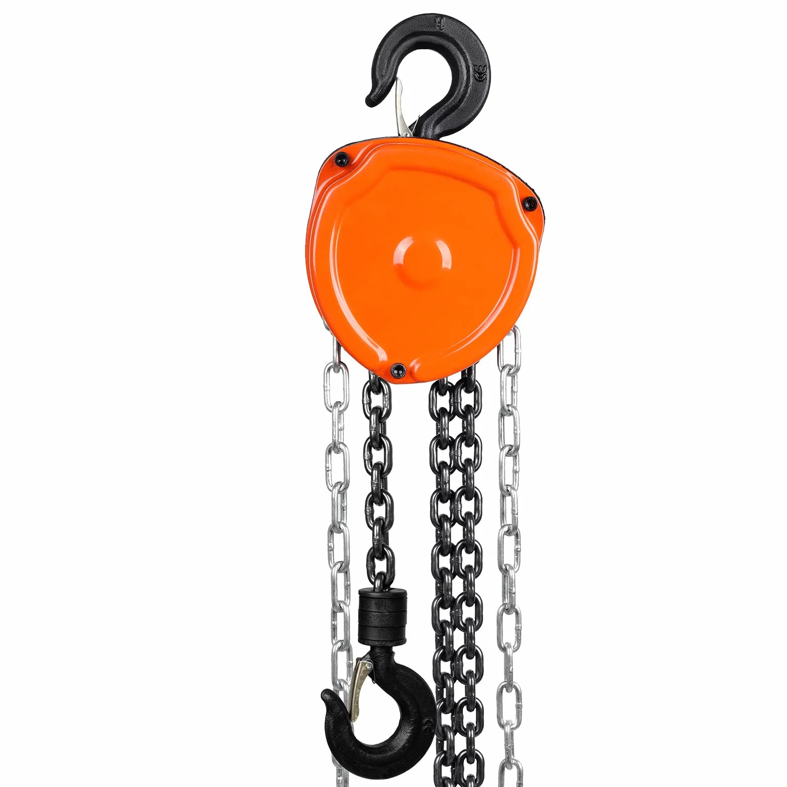 VEVOR Polipasto de Cadena Manual 1 T Polipasto de Cadena con Gancho de Bloque de 360° Altura de Elevación 5,6 m Acero Aleado G80 Guía de Cadena con Freno de Doble Trinquete para Garajes de Mercancías