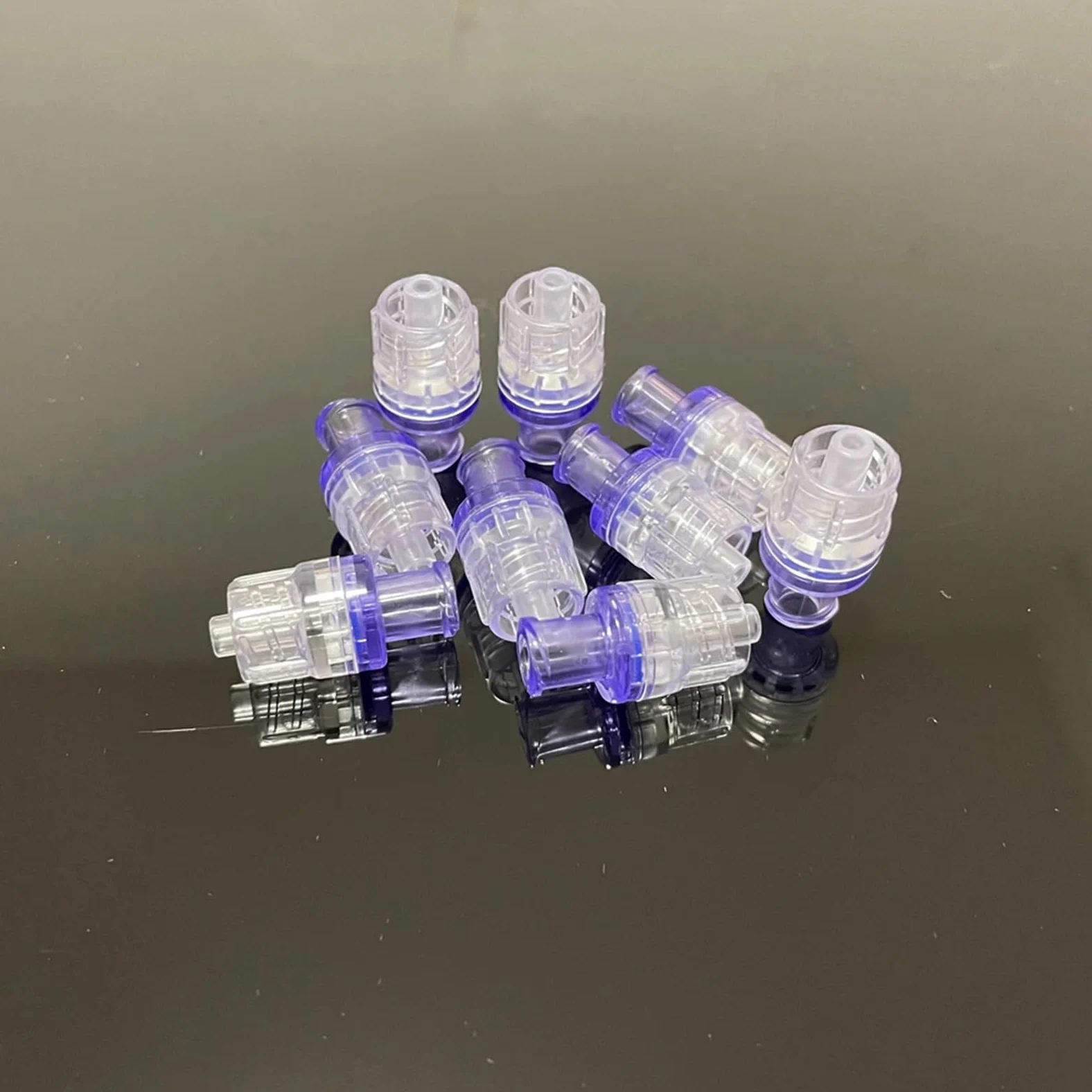Válvula de retención diafragma Luer Lock, Macho y Hembra, plástico Grado médico, 10 Uds