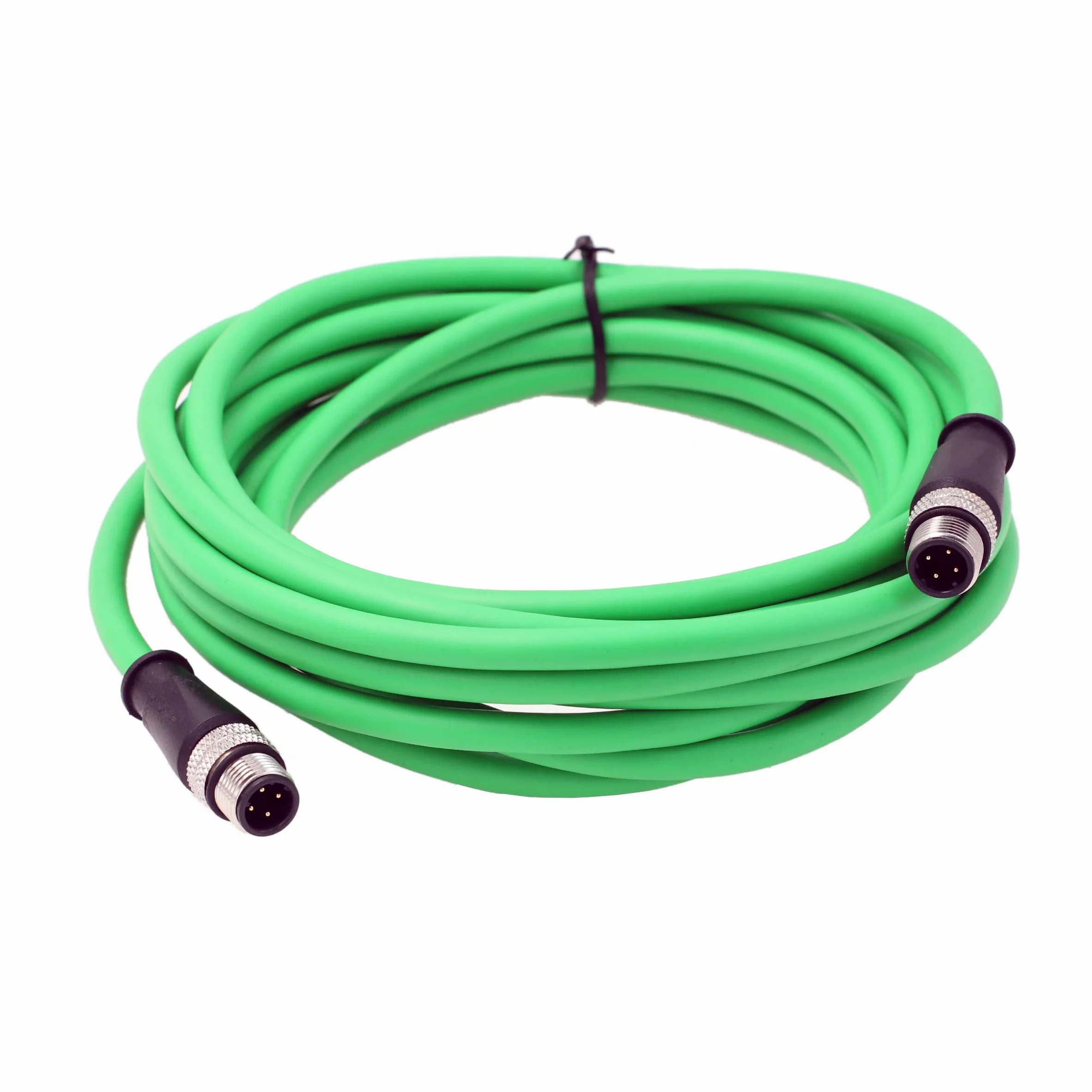 HangTon Cámara Ethernet red M12 4 pines D-coded macho a M12 4 pines código D cable macho para de aplicación industrial flexible blindada 5m