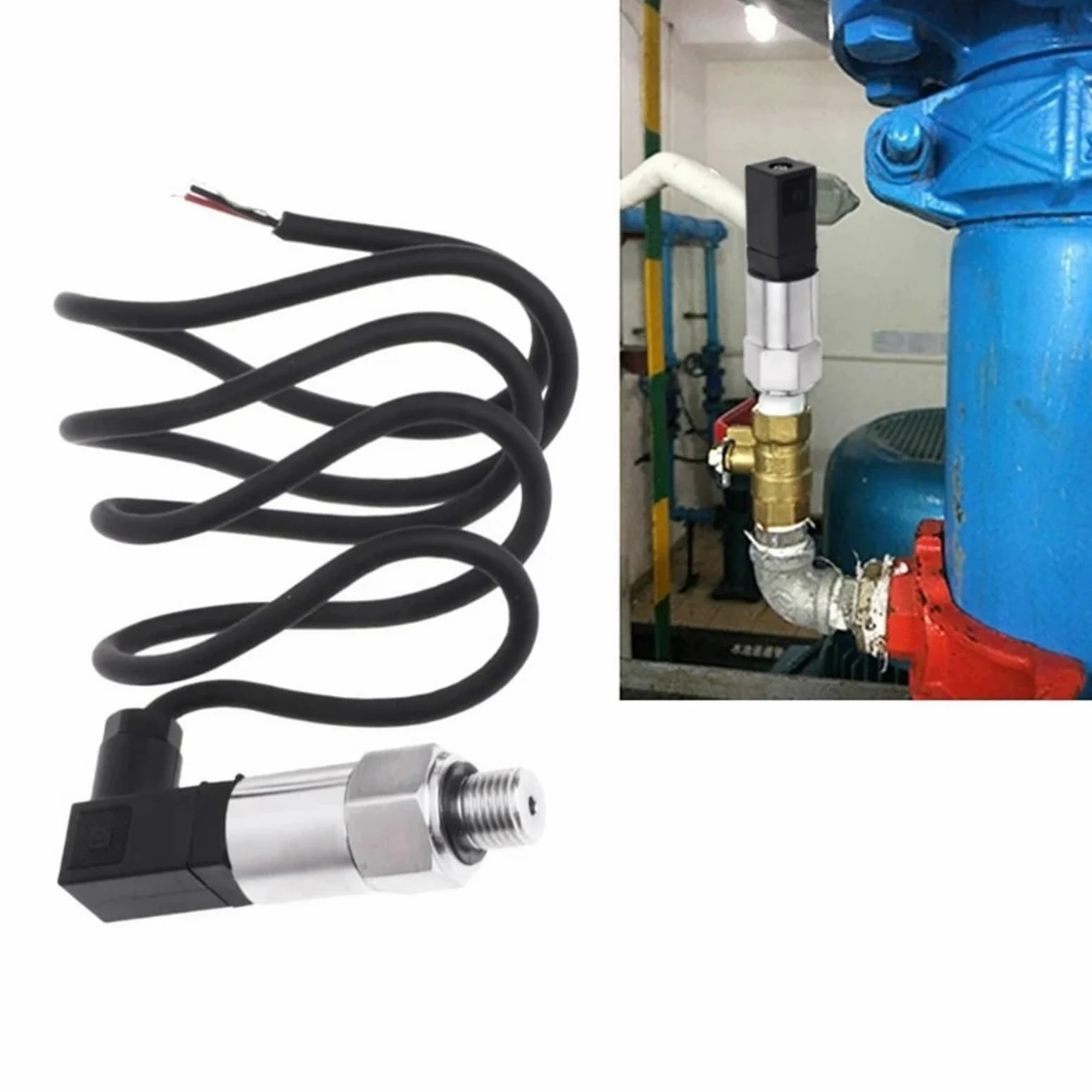 Transmisor de presión, sensor transductor G1/4 4-20 mA Alta precisión(0-16MPa)