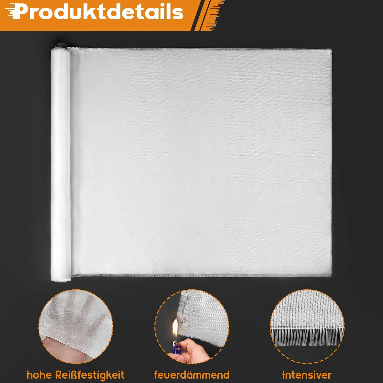 MYOYAY Papel pintado de fibra de vidrio para resina epoxi y poliéster para refuerzo, 10 m x 1 m, tejido de fibra de vidrio universal, tejido de fibra de vidrio, fibra de vidrio, laminado reforzado