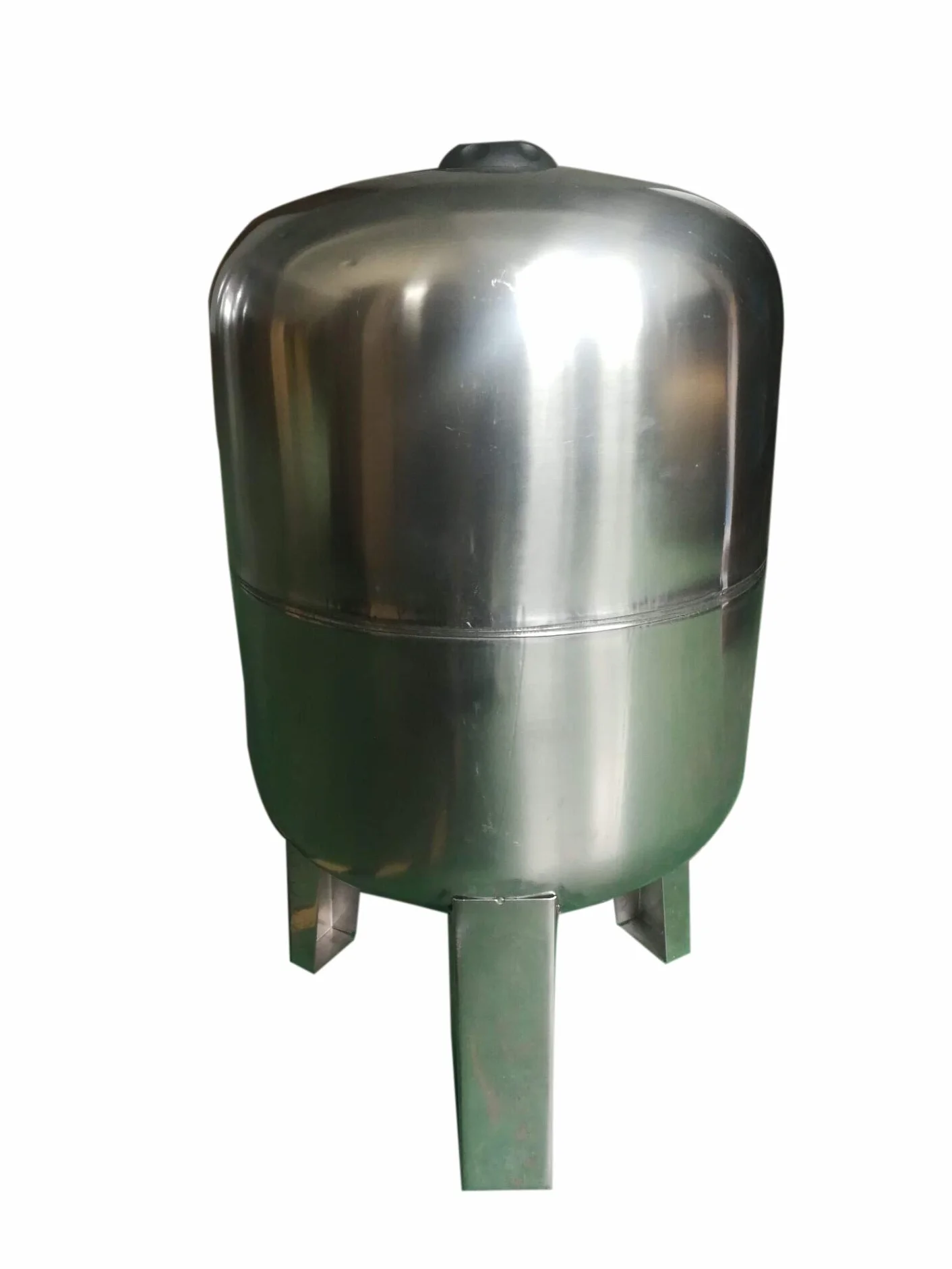 Bricoferr Vaso de expansión acero inoxidable 50L, depósito de presión 8bar, calderín grupo de presión doméstico, BFG50L, Gris
