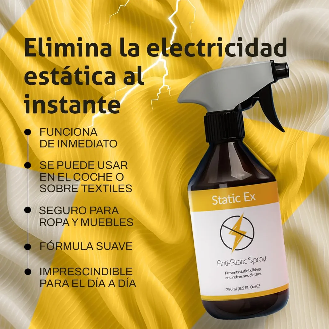 Spray Antiarrugas Ropa Anti Electricidad Estatica 250ml Antiestático