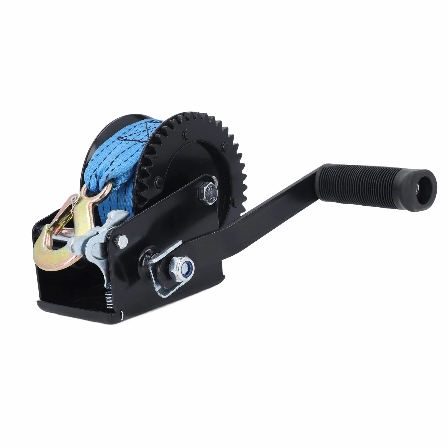 Generic Cabrestante Manual Cabrestante de Manivela Ergonómico de 1200 Libras con Correa de 26 Pies para Levantar y Tirar Cargas Pesadas Al Aire Libre