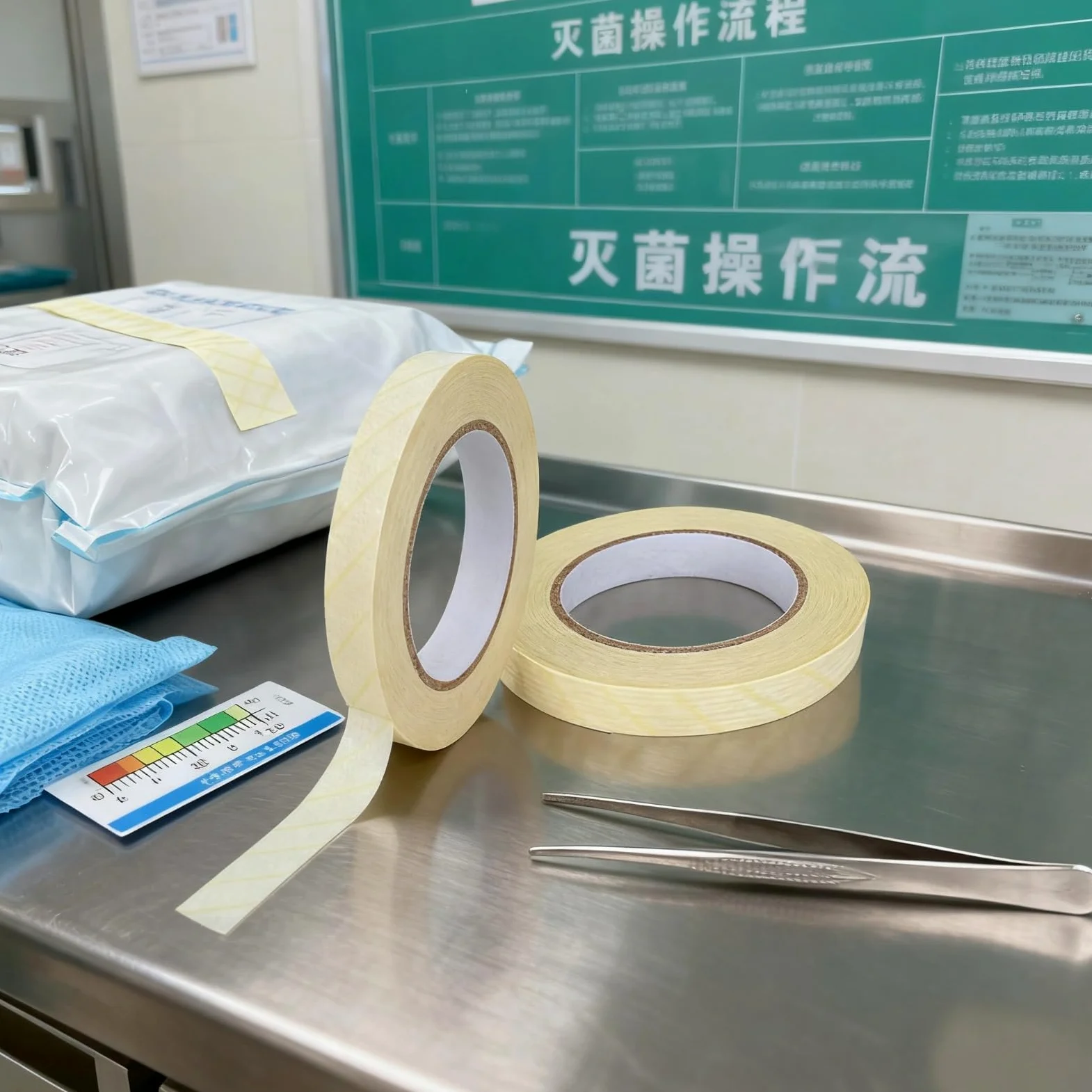 6 rollos de cinta de autoclave – 0.5 pulgadas x 164 pies, indicador de esterilización resistente a altas temperaturas para uso médico y de laboratorio