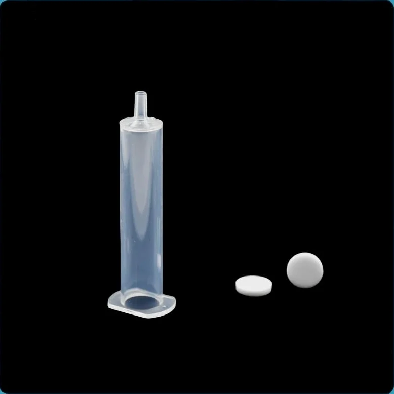 Columnas vacías SPE 10 piezas con fritas de PE | Columnas de plástico reutilizables y duraderas, fritas de PE de 20 μm,(60mL)