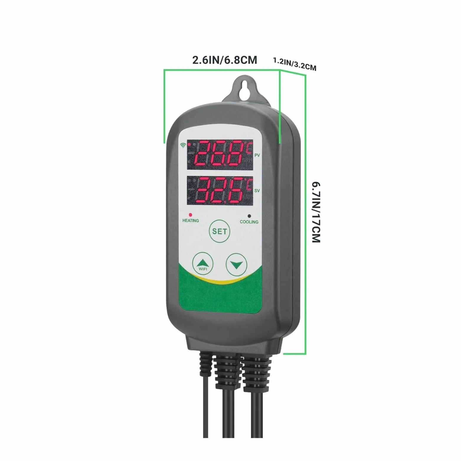 Controlador de temperatura de calefacción y refrigeración ITC-308, termostato de salida calibrable con sonda de acuario impermeable(AU 220V)