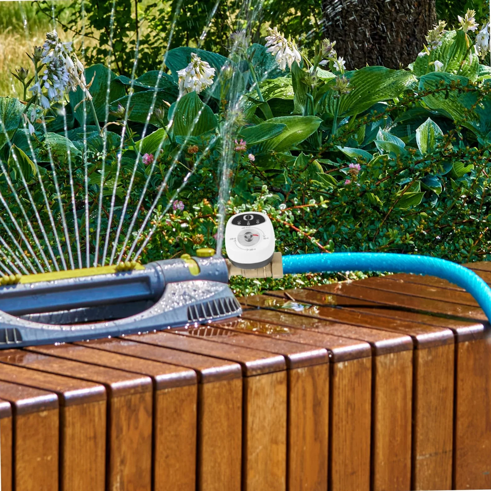 POPETPOP Válvula de Agua Inteligente Wifi Válvula de Cierre Automática con Temporizador y Alarma Fácil de Instalar en Material PC y Abs para Control del Agua en Sistemas de Riego