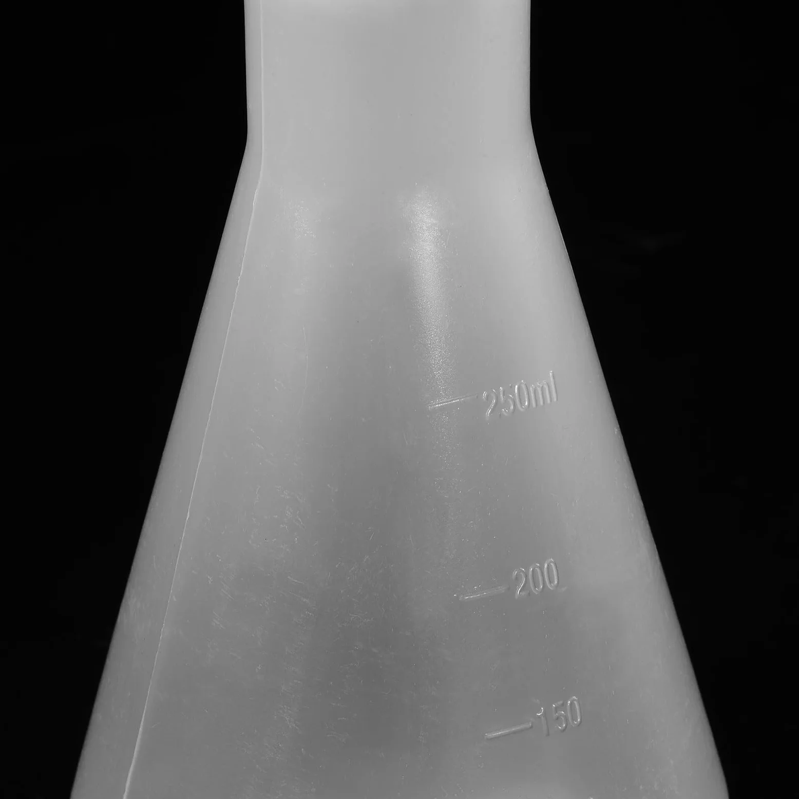 Matraz de Erlenmeyer de Plástico 250ml con Tapón de Roscas, Paquete de 2 Matraz Cónico de Boca Estrecha para Laboratorio, Transparente(250ML)