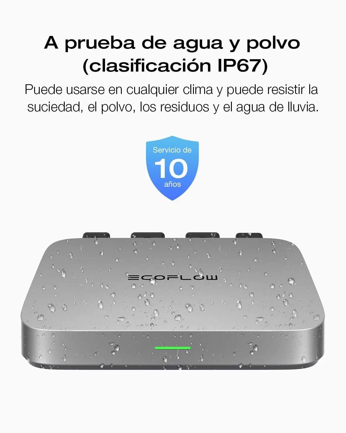 Kit EcoFlow PowerStream, 2 Paneles solares rígidos de 400 W y un inversor de conexión a Red, WiFi, Control Remoto a través de la App, Compatible con Estaciones de energía y Smart Plugs EcoFlow