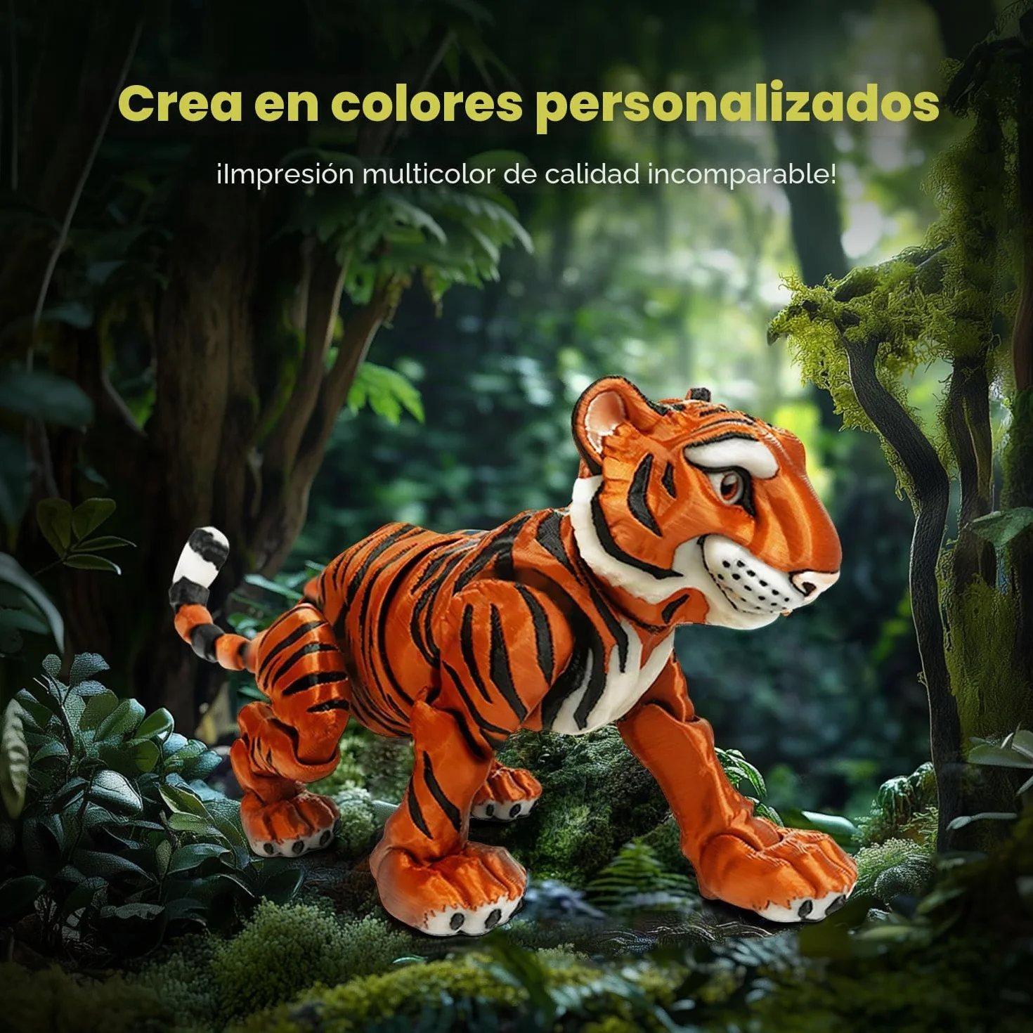 FLASHFORGE AD5X Impresora 3D Multimaterial, Impresión Multicolor, 600 mm/s, Impresión de 1 Clic, Creaciones IFS, Calibración Automática, Respaldo de Filamentos