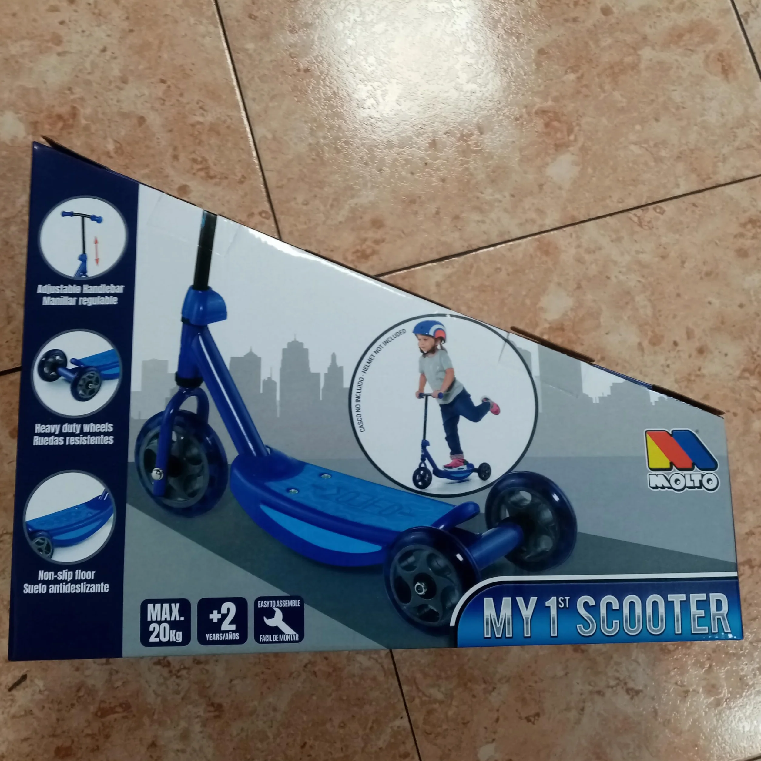 Moltó Monopattino Scooter Blu 48,36 x 90 cm