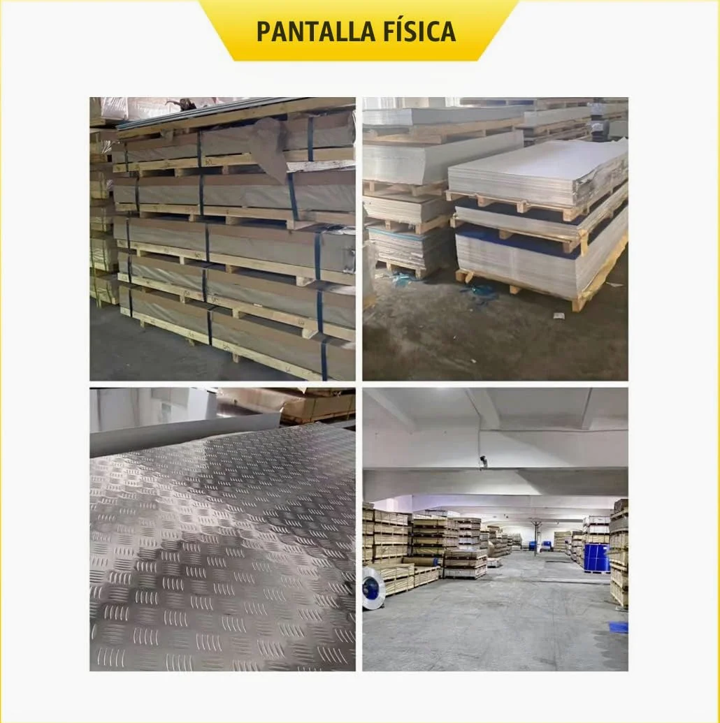 Chapa de Aluminio, diseño de Productos de construcción Placa de Aluminio Antideslizante tratable térmicamente y Resistente a la corrosión,3 * 500 * 500mm