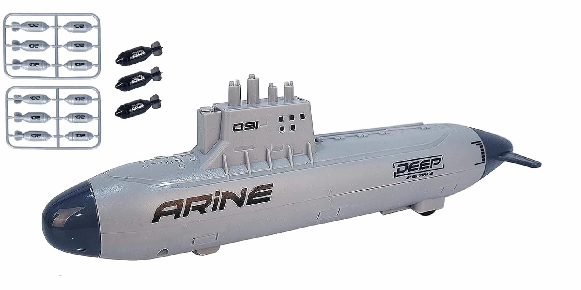 Submarino Sumergible para Niños con Dispara Torpedos y Misiles - Juguete de Barco de Batalla Naval